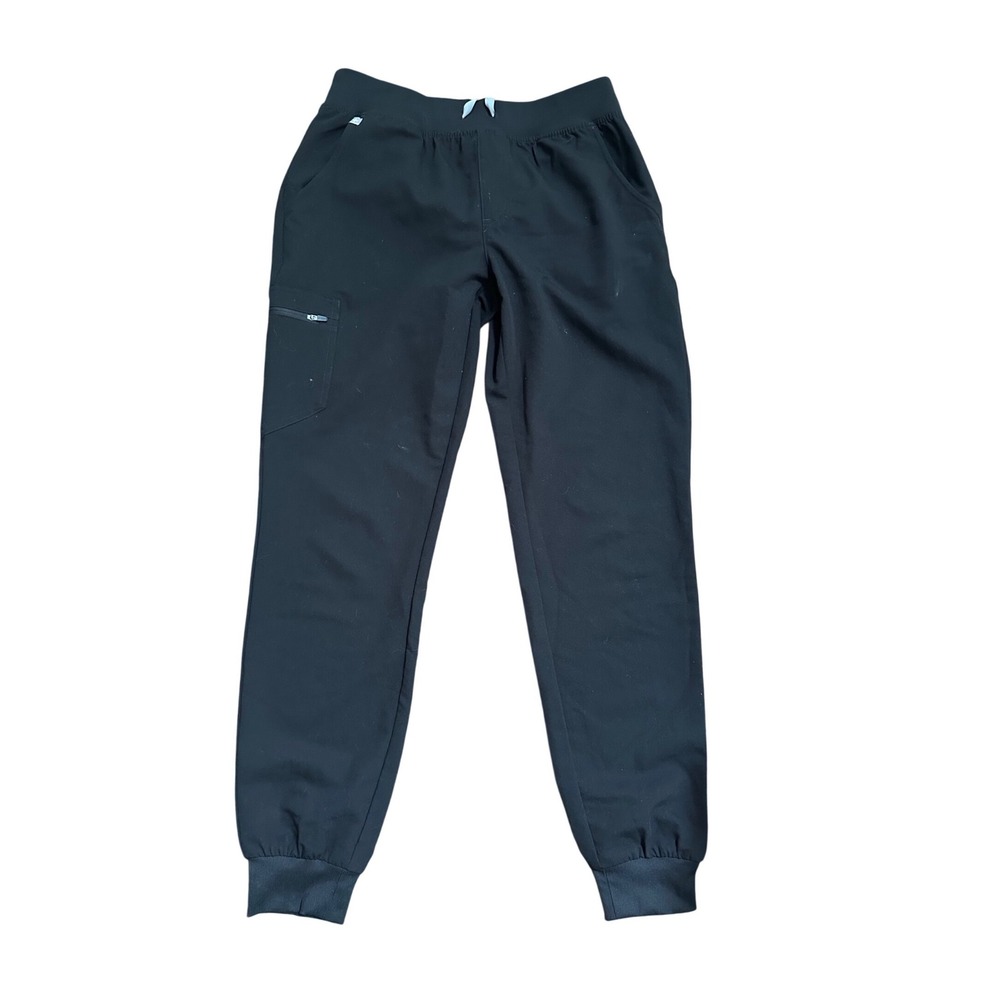 FIGS Technical Collection Black Cargo Jogger Scrubs Size Medium TALL